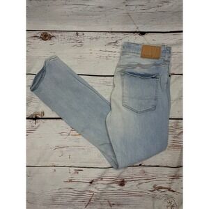Pacsun Mens Slim Taper Jeans Light Wash Distressed Size‎ 31x32